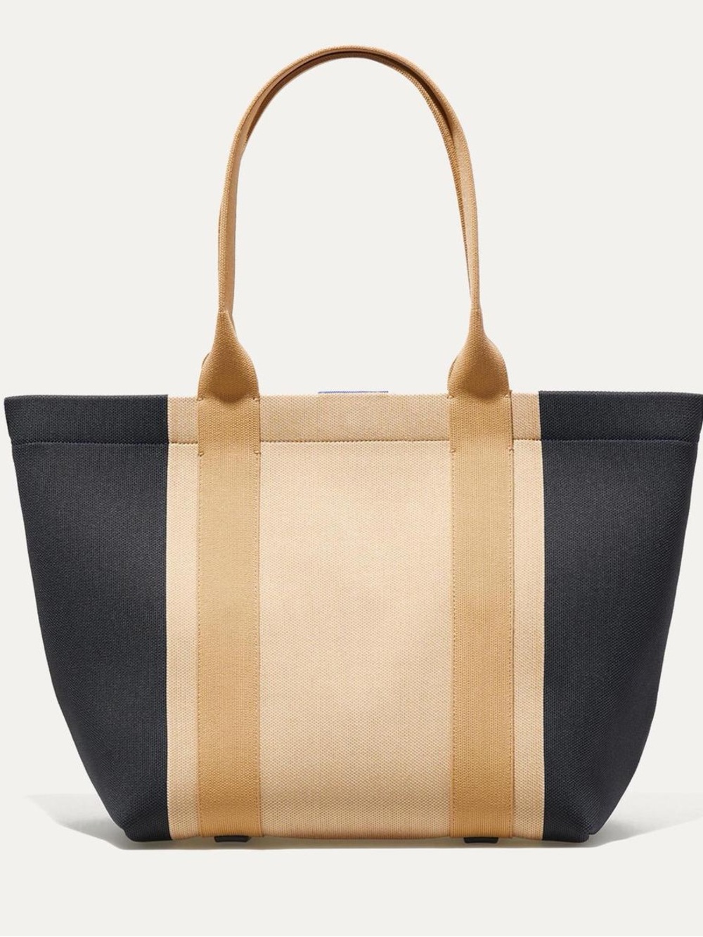 Rothy’s Essential Tote Navy Cream Tan Colorblock Shoulder Bag